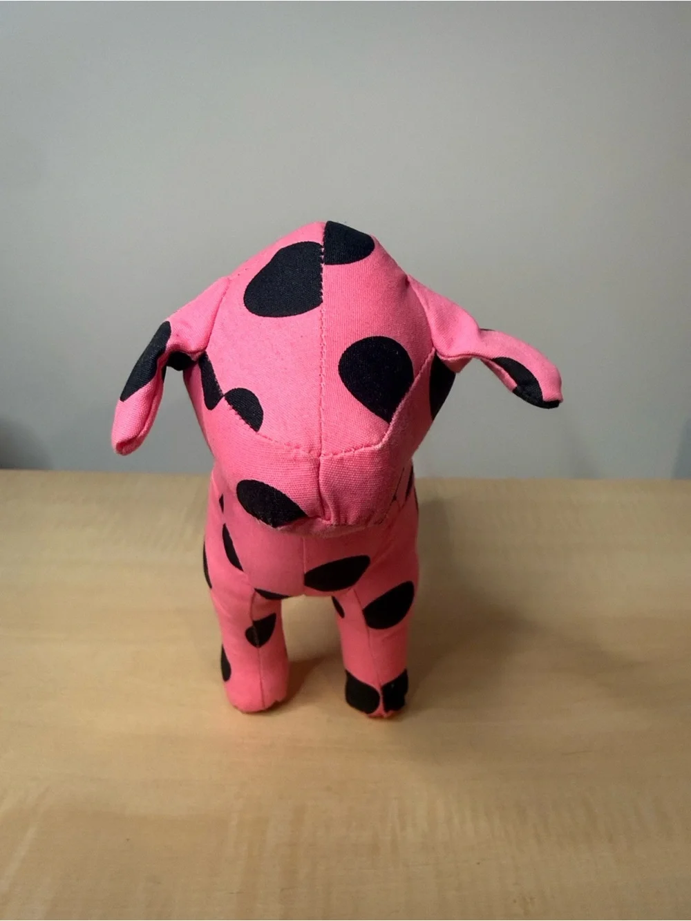 Victoria's Secret PINK Pink and Black Polka Dot Dog Plush